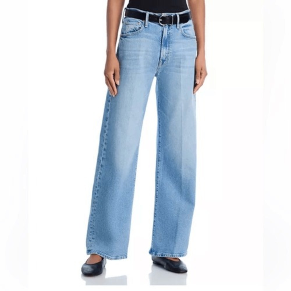 NWT Mother The Lasso Sneak Jeans Womens Light Blue Ivy League Cowboy 34